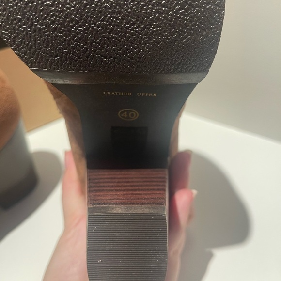 Brown Suede Ankle Boots - Picture 3 of 5